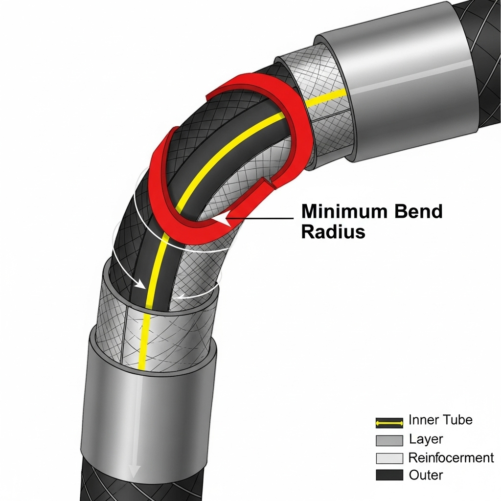 Bán kính uốn cong tối thiểu của ống thủy lực